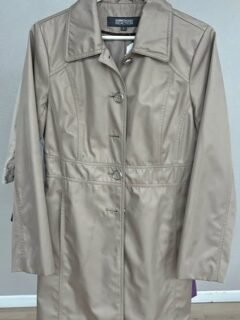 Women’s tan rain coat